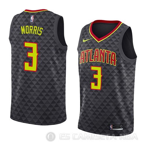 Camiseta Jaylen Morris #3 Atlanta Hawks Icon 2018 Negro - Haga un click en la imagen para cerrar